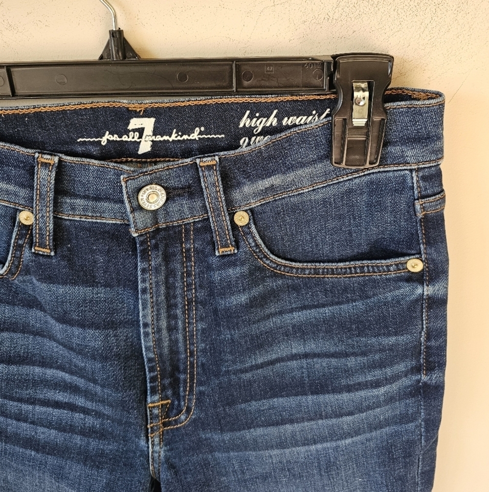 7 For All Mankind Gwenevere highrise Skinny jeans Sz. 27 - Picture 2 of 8